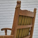 1960s, Danish lounge chair, original very good condition, furniture wool, solid oak wood.