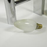 Paire d'appliques chrome et verre années 70