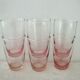 Set de 6 verres à eau roses vintage