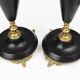 Empire Style Bronze and Ceramic Candlesticks, France, 1870s, Set of 2