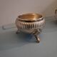 Vintage silver metal tripod salt shaker