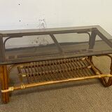 Bamboo and rattan coffee table