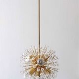 Two golden Sputnik ball chandeliers by Emil Stejnar, Austria, 1970s.