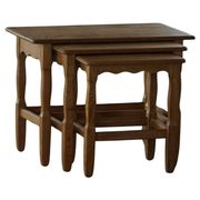 Nesting tables in oak, made by a Danish cabinetmaker, mid-century modern, 1960s.