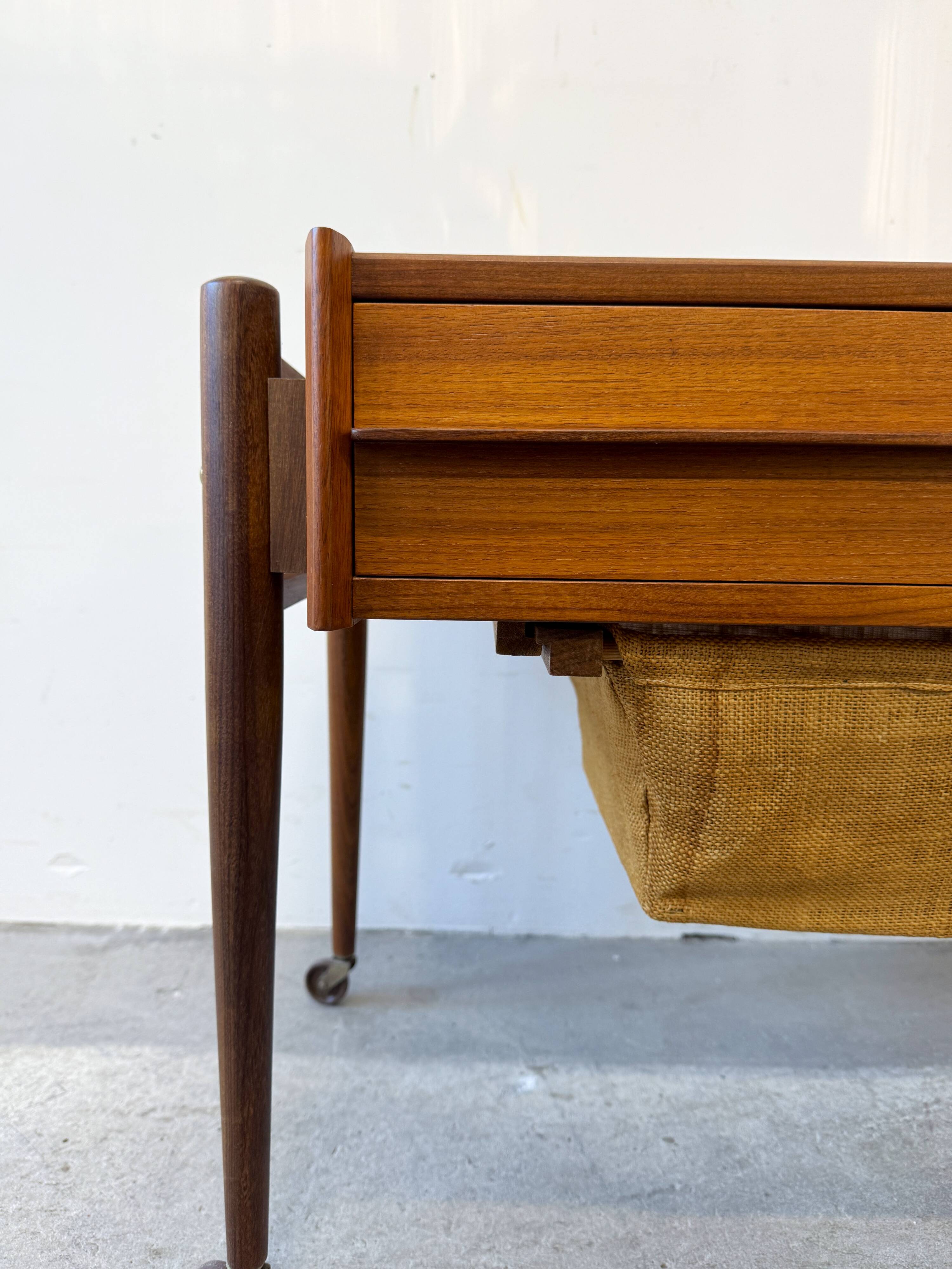 Mobile sewing table, N. Simonsen, Denmark 1960s, mid-century, vintage