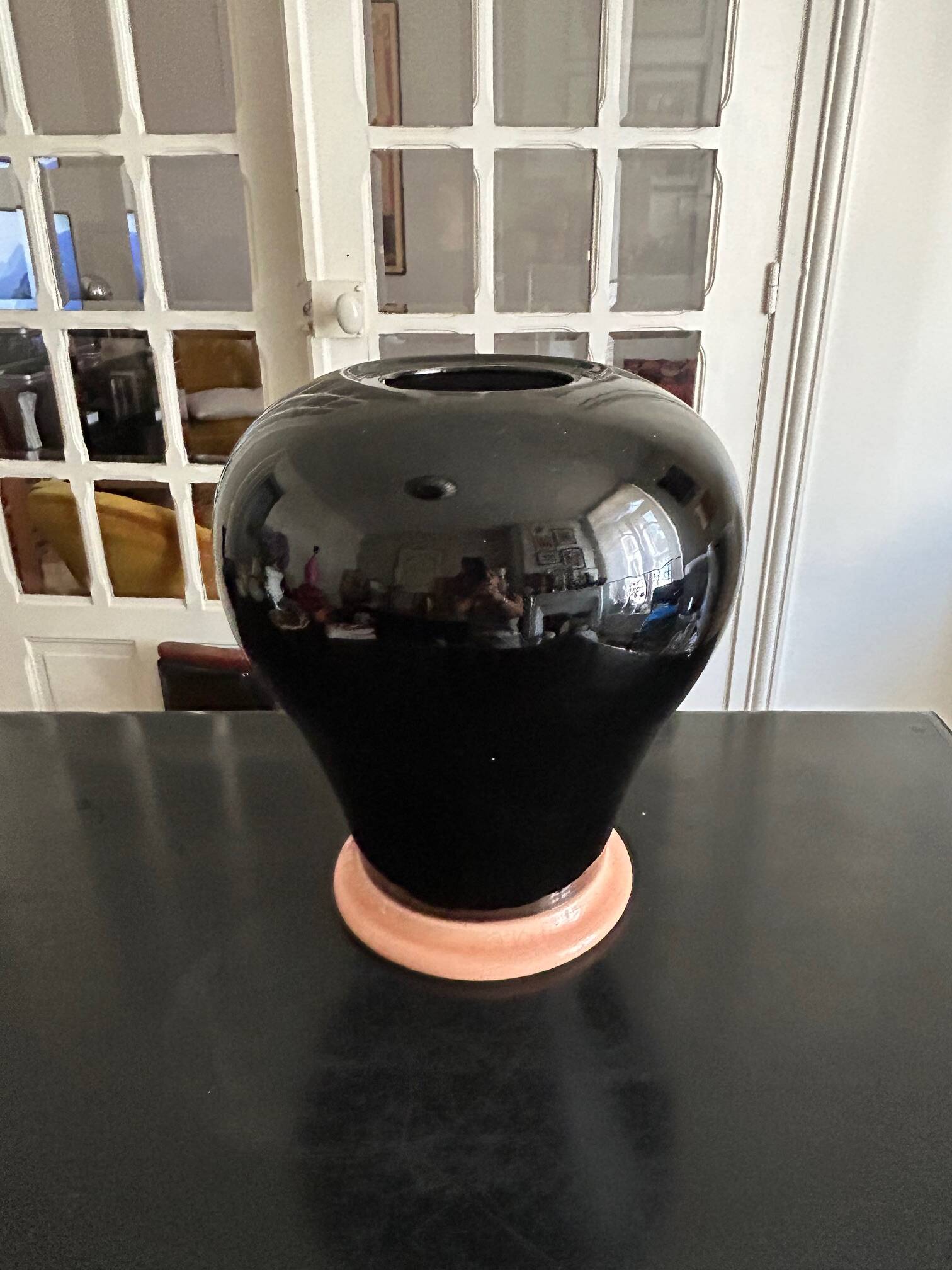 large glazed ceramic vase