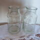 2 apothecary pots, chemistry, glass