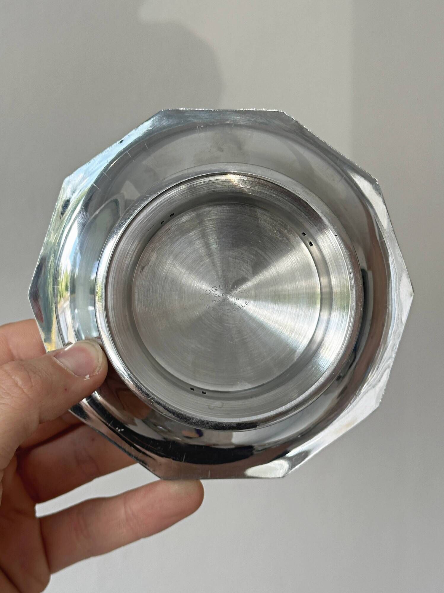 Metal butter dish coquillor