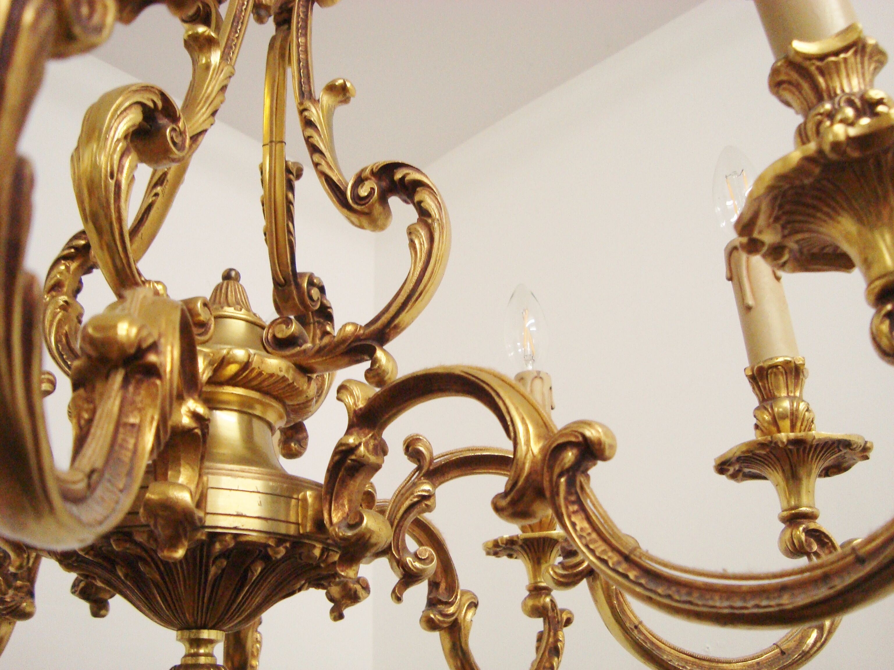 Antique bronze chandelier