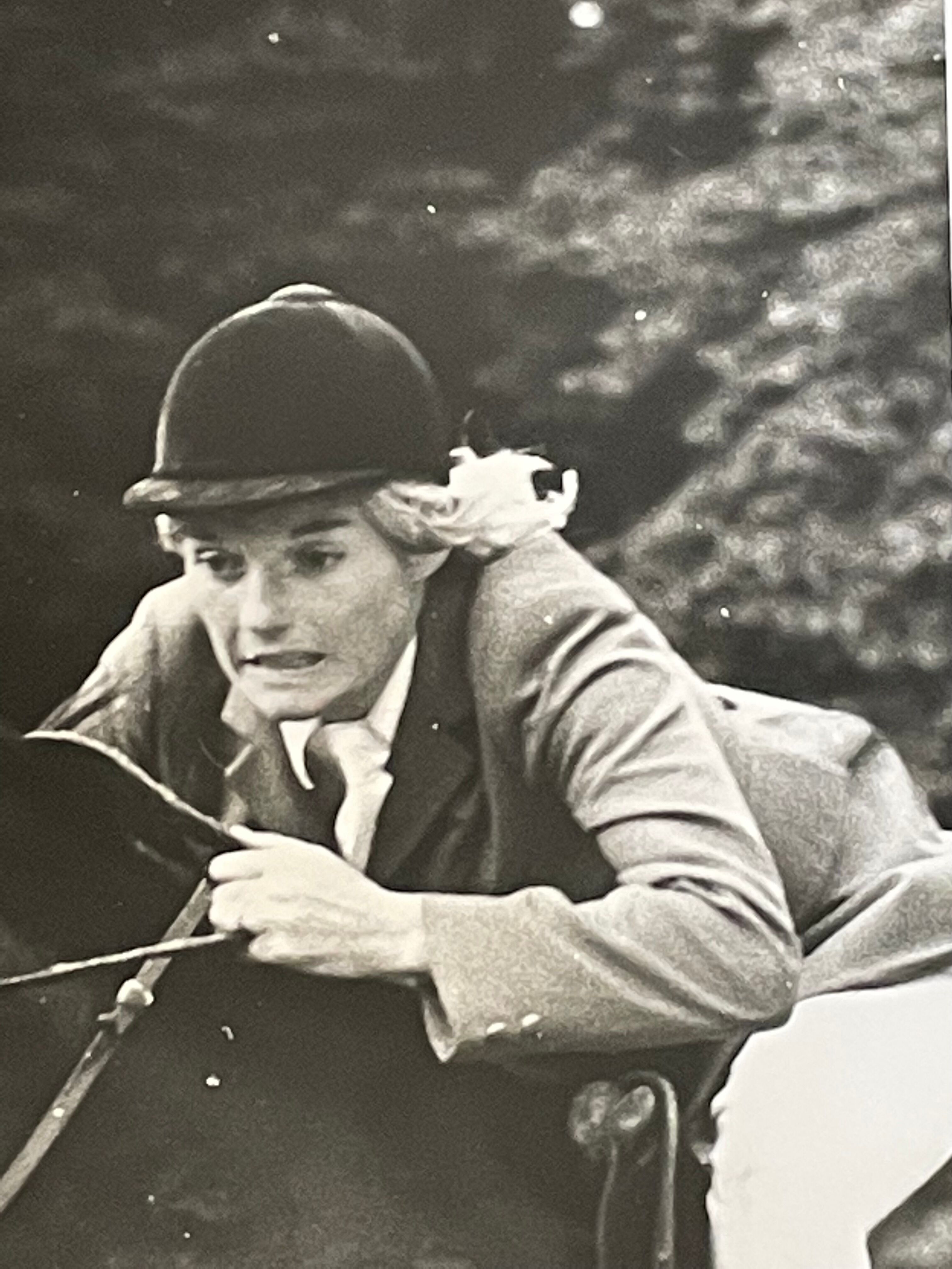 Photograph black and white silver print circa 1970 riding competition