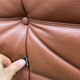 100% originele vintage Cognac lederen Togo Ligne Roset 2zit