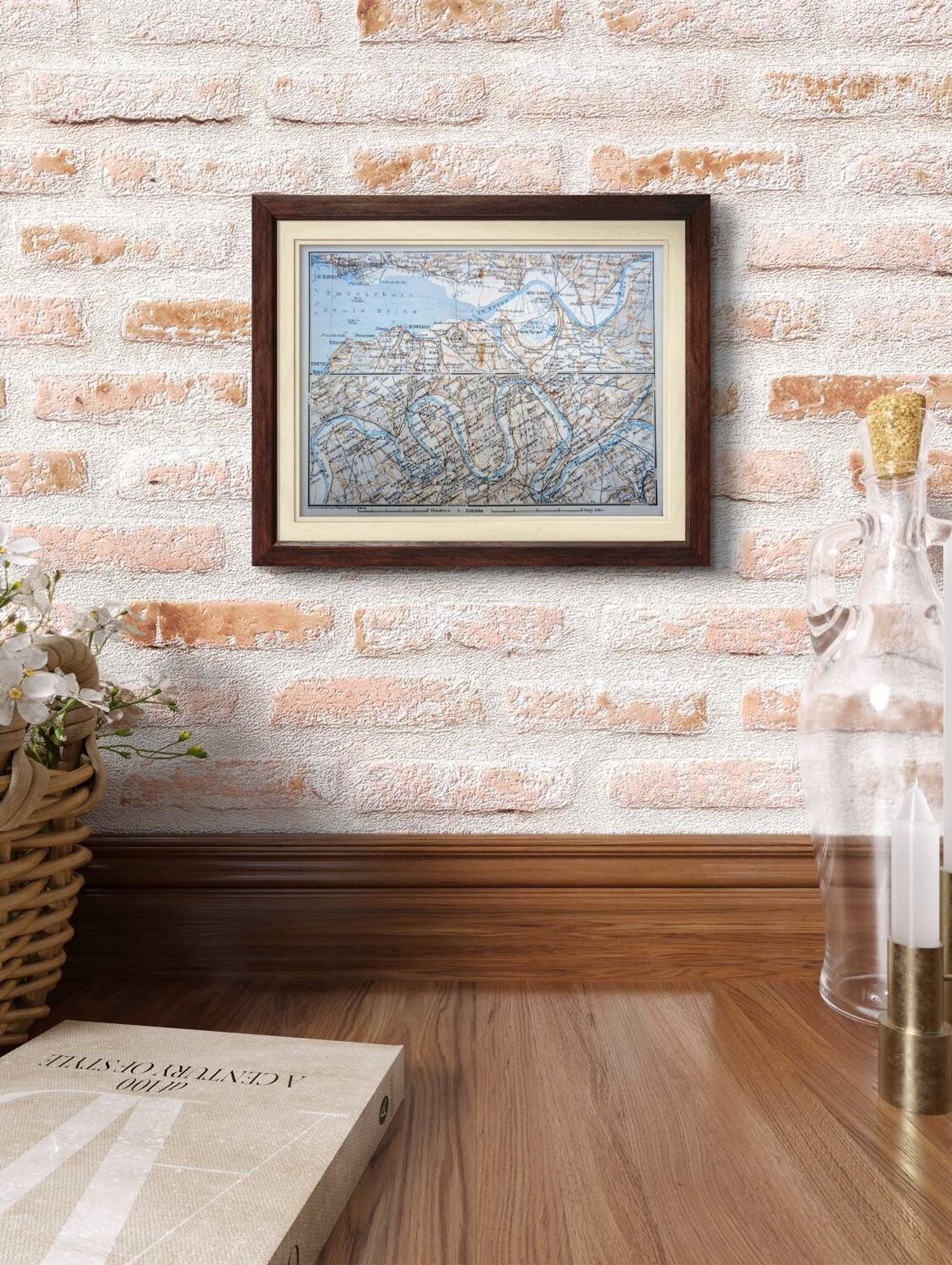 La Seine et son embouchure, carte originale imprimée en 1902