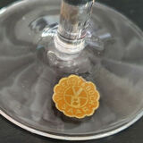 11 Large crystal glasses engraved Boch geometric pattern