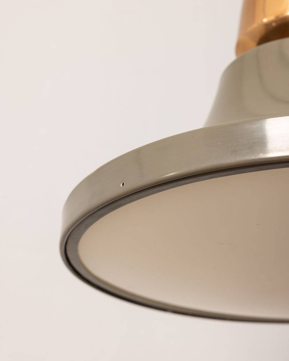 70s vintage chandelier in enamel metal  Italian design