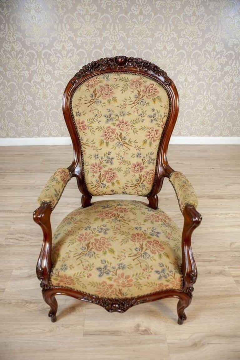 Antique Baroque Revival Armchair, 1890s
