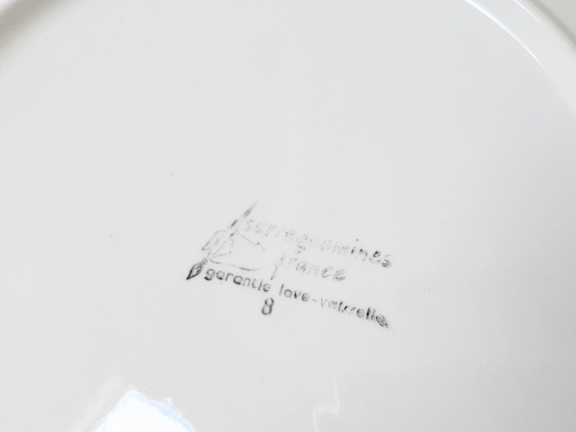 Fish service 8 plates and a large dish / Manufacture française Sarreguemines