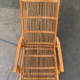 Mid-century German rattan rocking chair from Deutschen Werkstätten Hellerau, 1960s.
