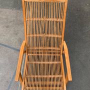 Mid-century German rattan rocking chair from Deutschen Werkstätten Hellerau, 1960s.