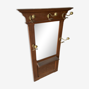 Cloakroom Coat rack with vintage mirror