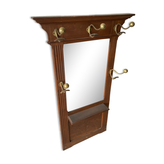 Cloakroom Coat rack with vintage mirror