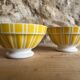 Lot de 2 anciens bols à facettes Digoin