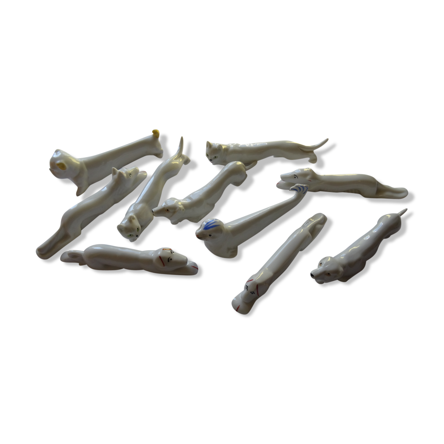 Art Deco animal knife holders