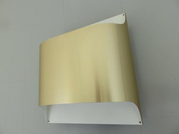 Pair of wall lights "Staff" in golden brass, 70's