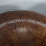 Vintage Dutch cognac coloured leather club chair, set of 2