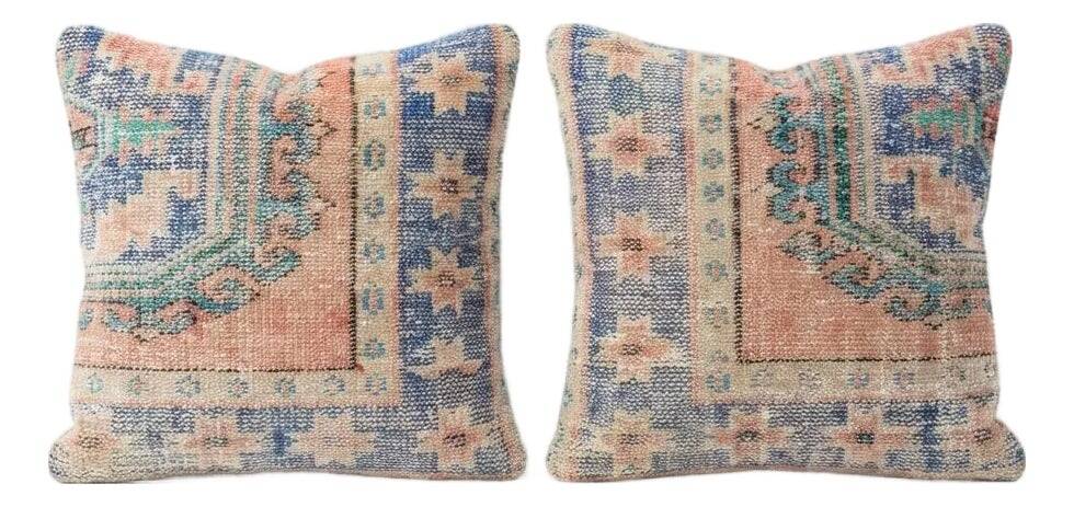 Set of 2 vintage Turkish cushion covers 61x61 cm