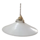 Suspension lamp opaline smooth white spirit walkman Art Deco 1930 TBE Ø 25 cm