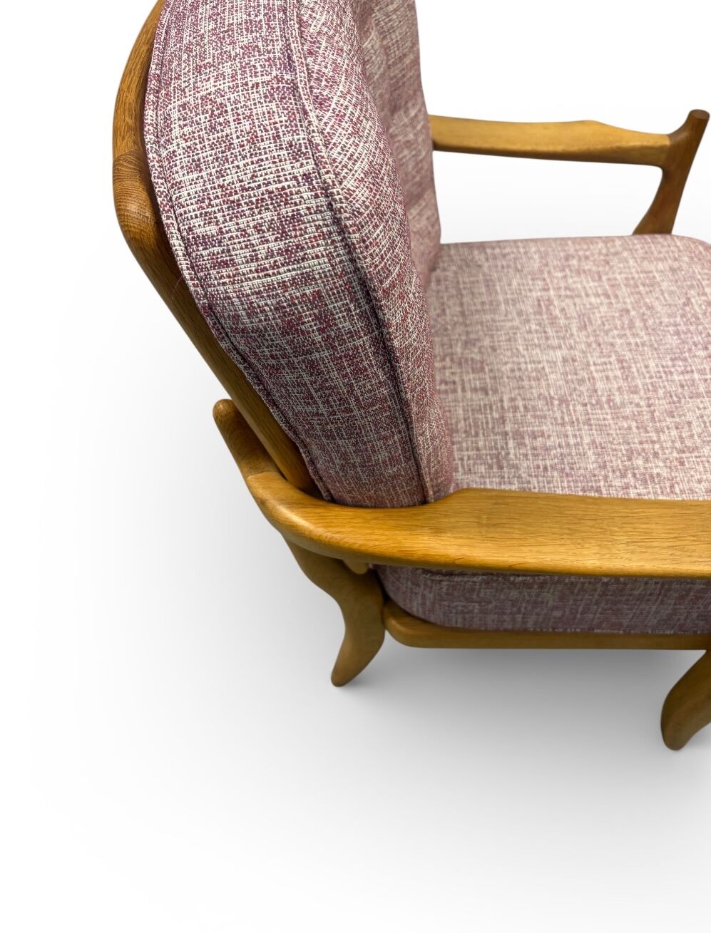 "José" armchair in solid oak by Guillerme & Chambron for Votre Ma