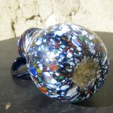 Murano italian millefiori art glass pitcher