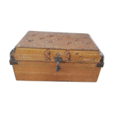 Ancient colonial travel trunk