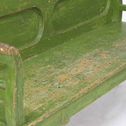 Painted Rustic Farmhouse Folk Art Wooden Bench