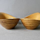 2 salins France ceramic raviers, Duras model, 60s