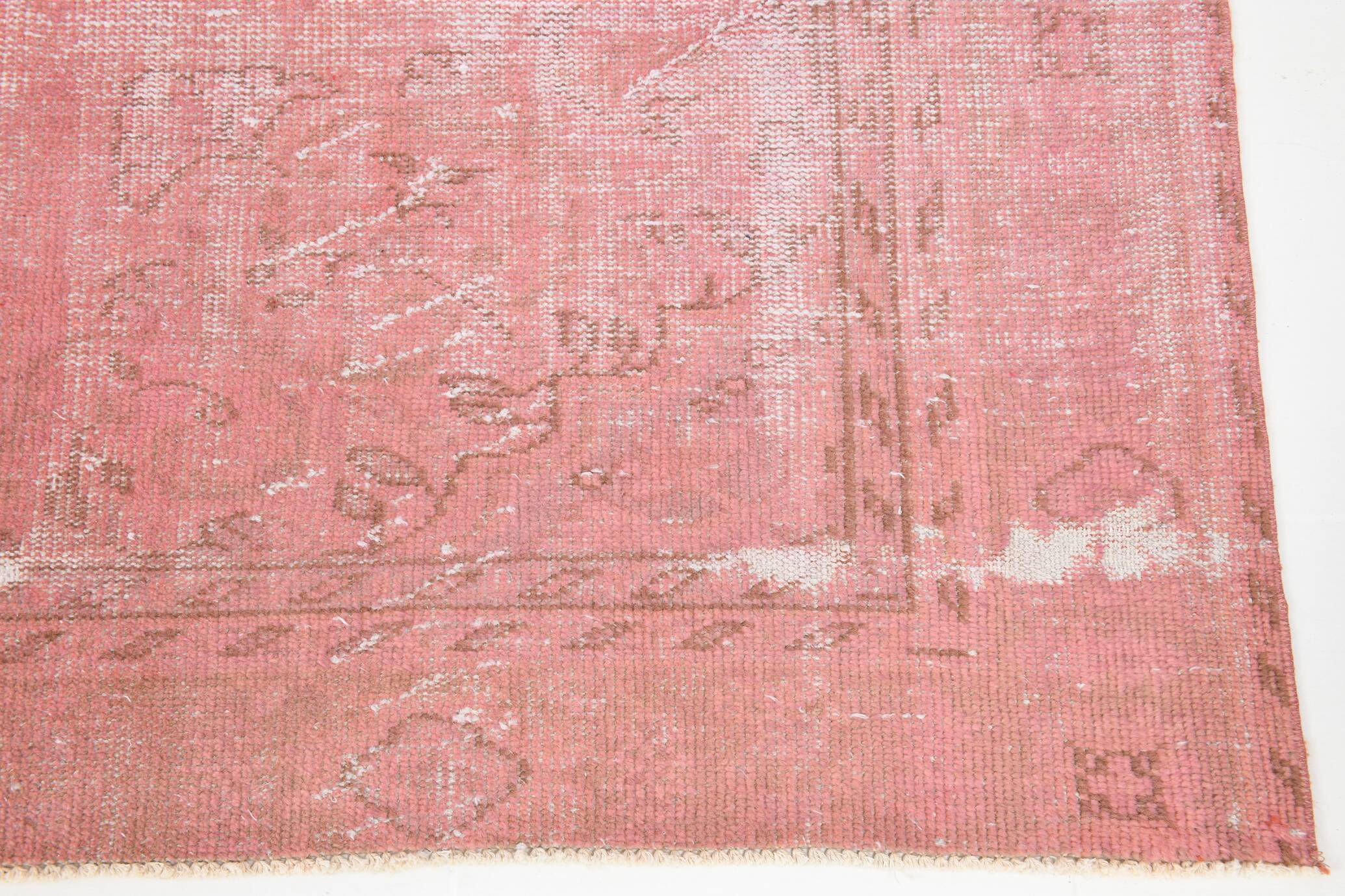 7x10 Blush Pink Vintage Rug, 216x304Cm