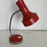 Lampe de bureau en métal rouge par Veneta Lumi, Italie 1960