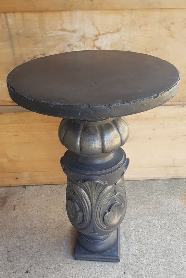 Table d'appoint bout de canapé bois noir