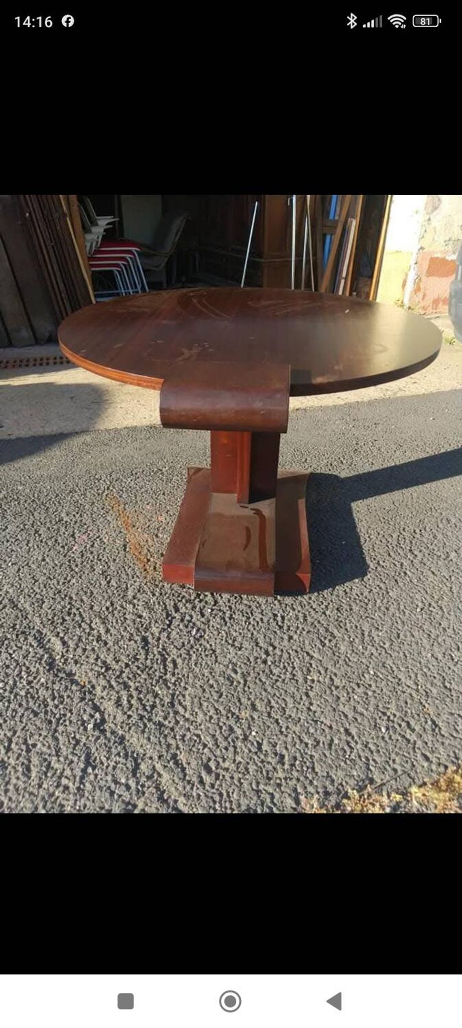Mahogany side table, 1930