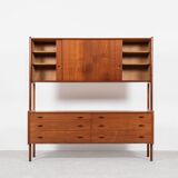 Midcentury Danish double sideboard RY-20 in teak by Hans Wegner for Ry Møbler