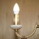 Reccagni chandelier in bronze and frosted glass.