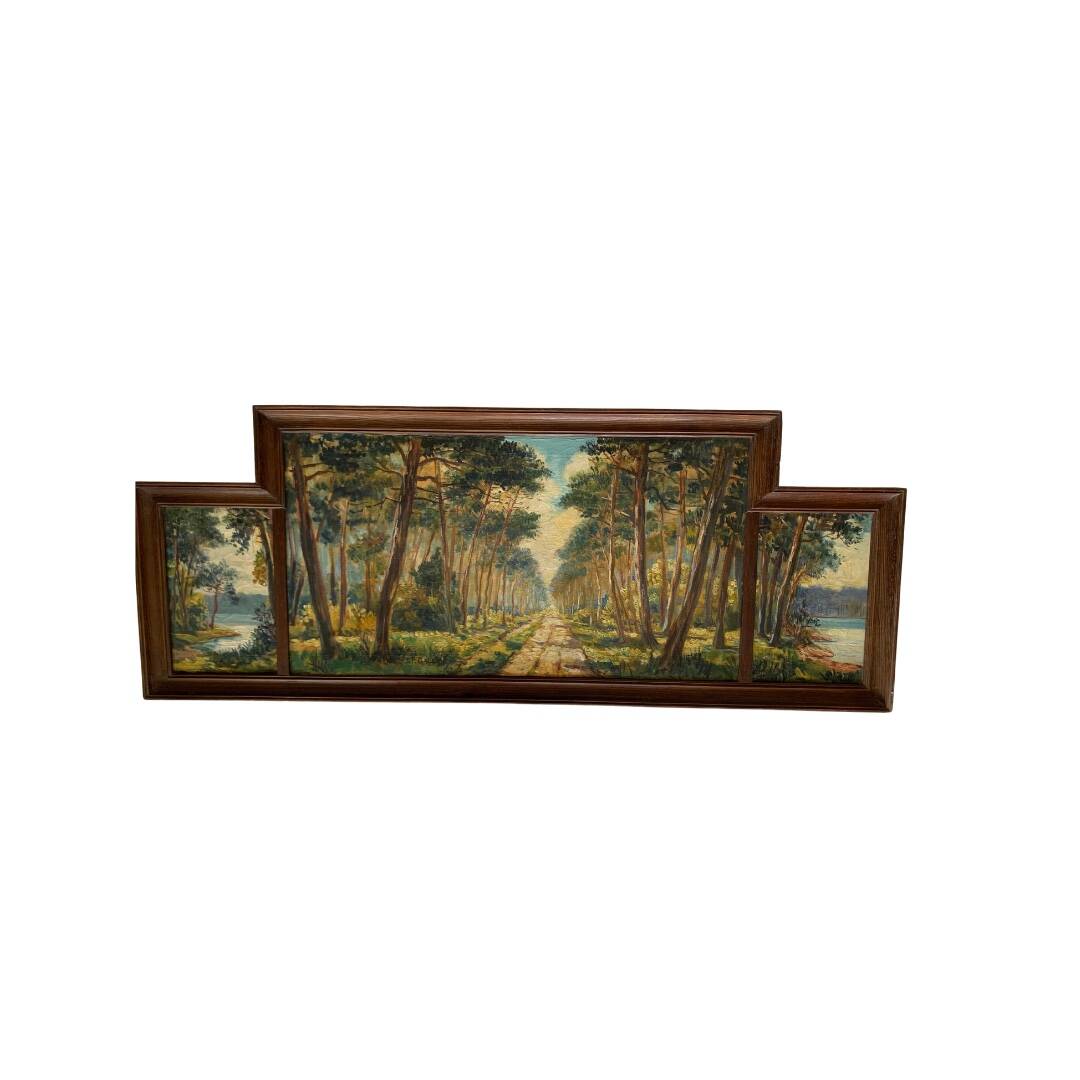 Hossegor and his pines, large triptych. 1946