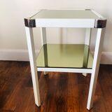 Side table green mirror trays