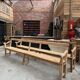 Pair of benches with backs from the early 20th century.