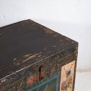 Antique Chinese chest painted in pine wood – China, circa 1900