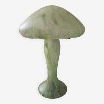 Lampe champignon vintage en pâte de verre