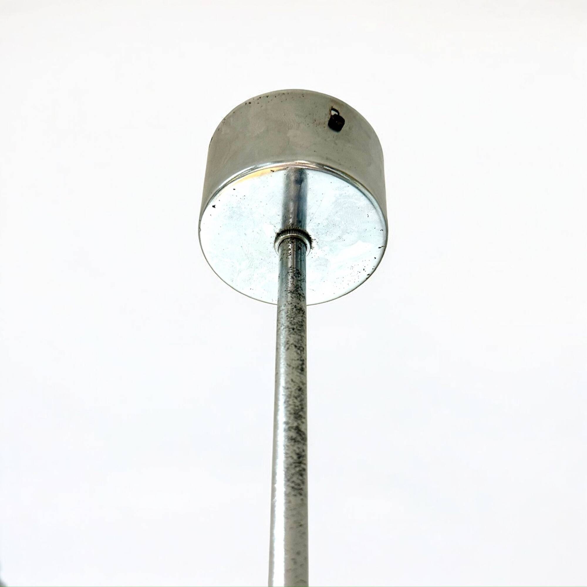 Red Eyeball Pendant Lamp, Chrome Finish – 1970s Futurist Design