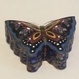 Enamelled brass butterfly box