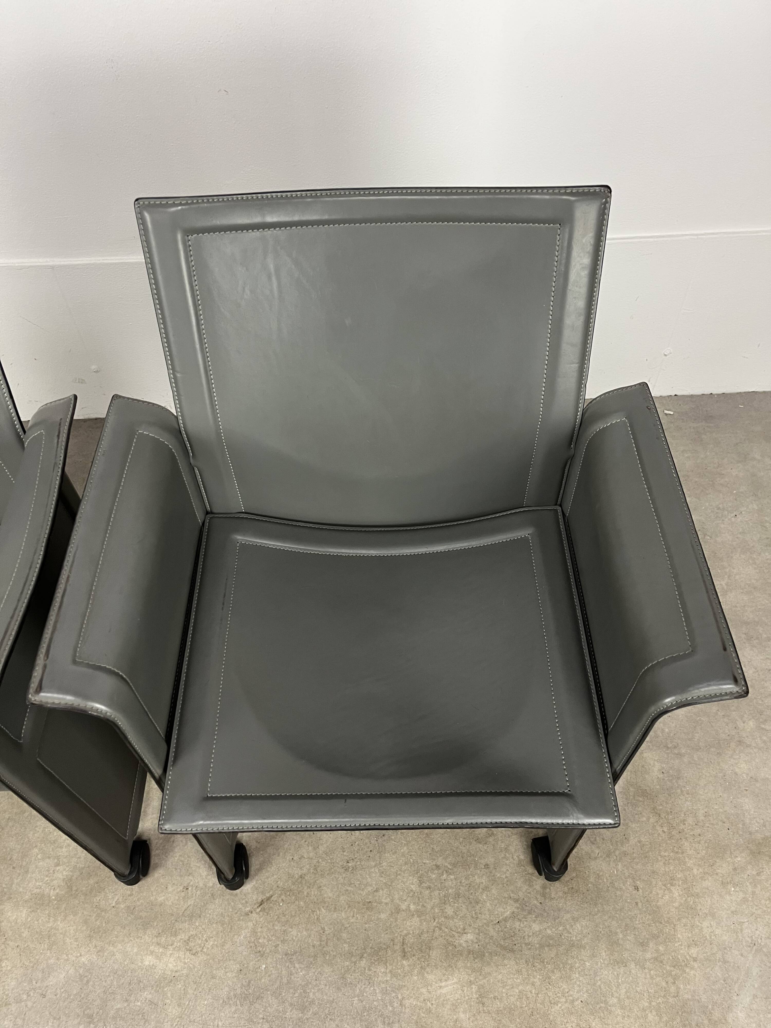 Paire de chaises Korium par Tito Agnoli pour Matteo Grassi