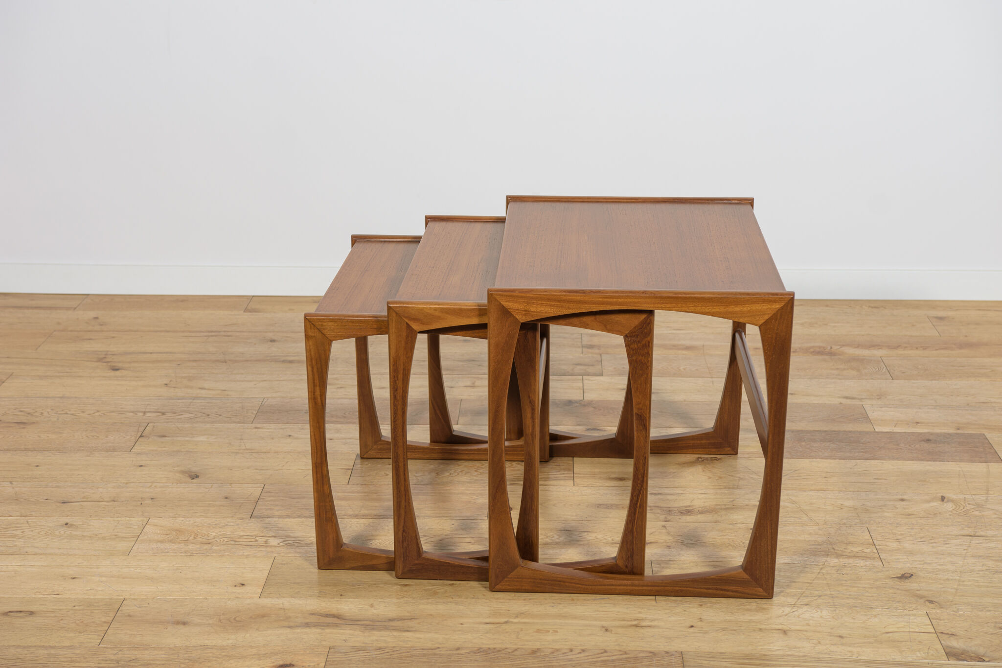 Mid-century teak nesting tables by R. Benett for G-Plan, United Kingdom, 1970s, set of 3